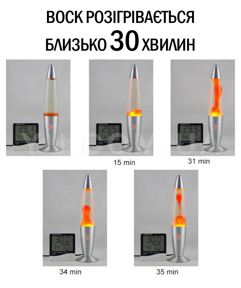 Восковая лава лампа с подсветкой Lava Lampe 41 см